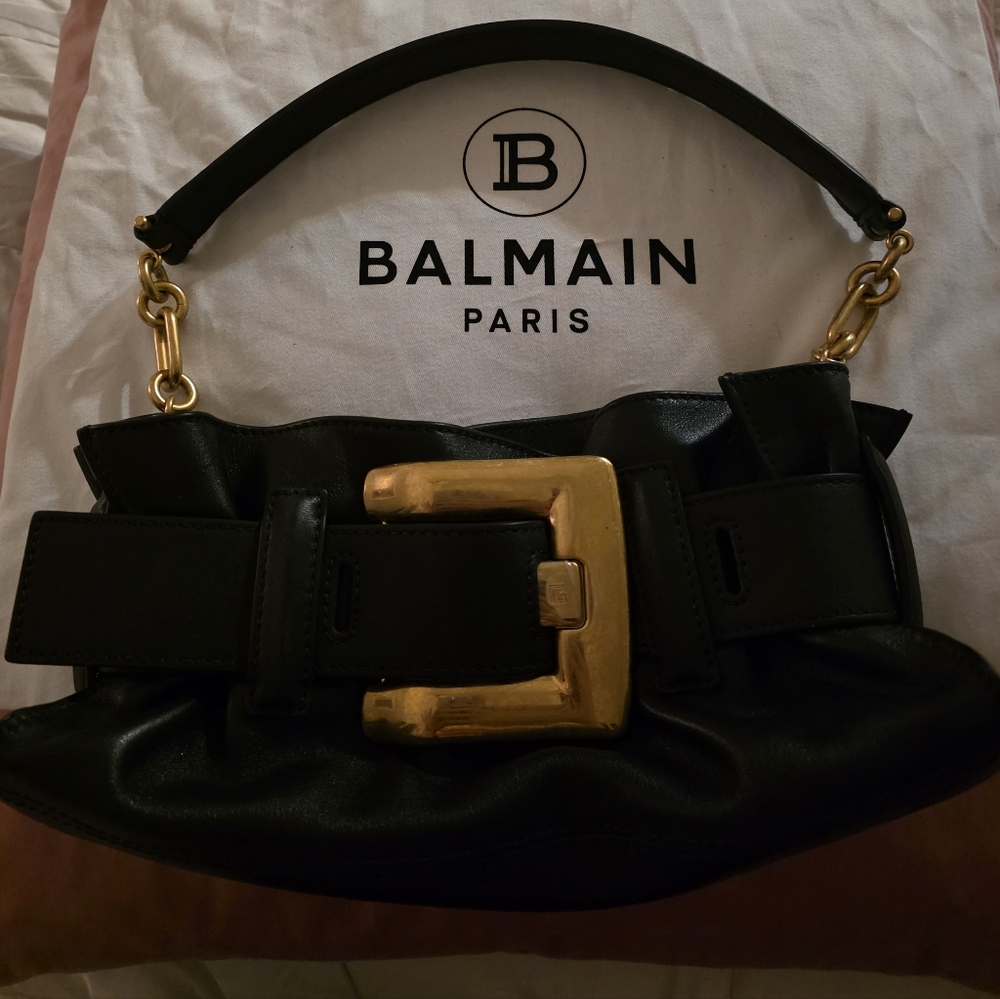 Balmain Black and Gold Shoulder Bag - Picture 11 of 17